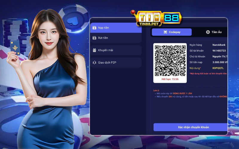 Hướng dẫn nạp tiền Tin88 chi tiết